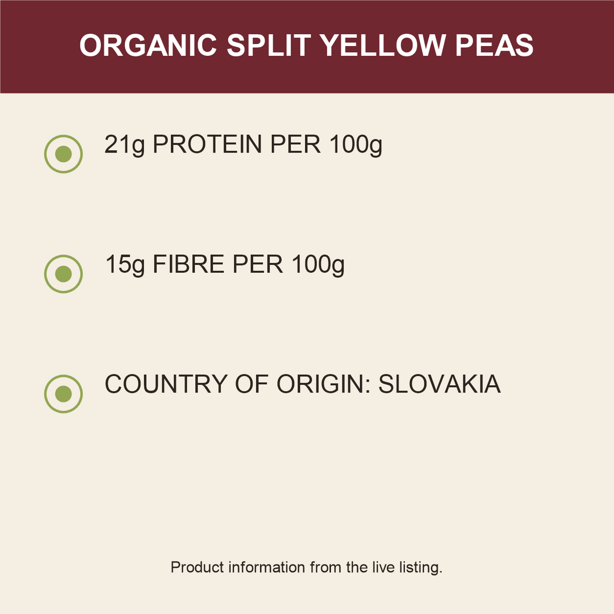 Infinity Foods Bulk Organic Split Yellow Peas