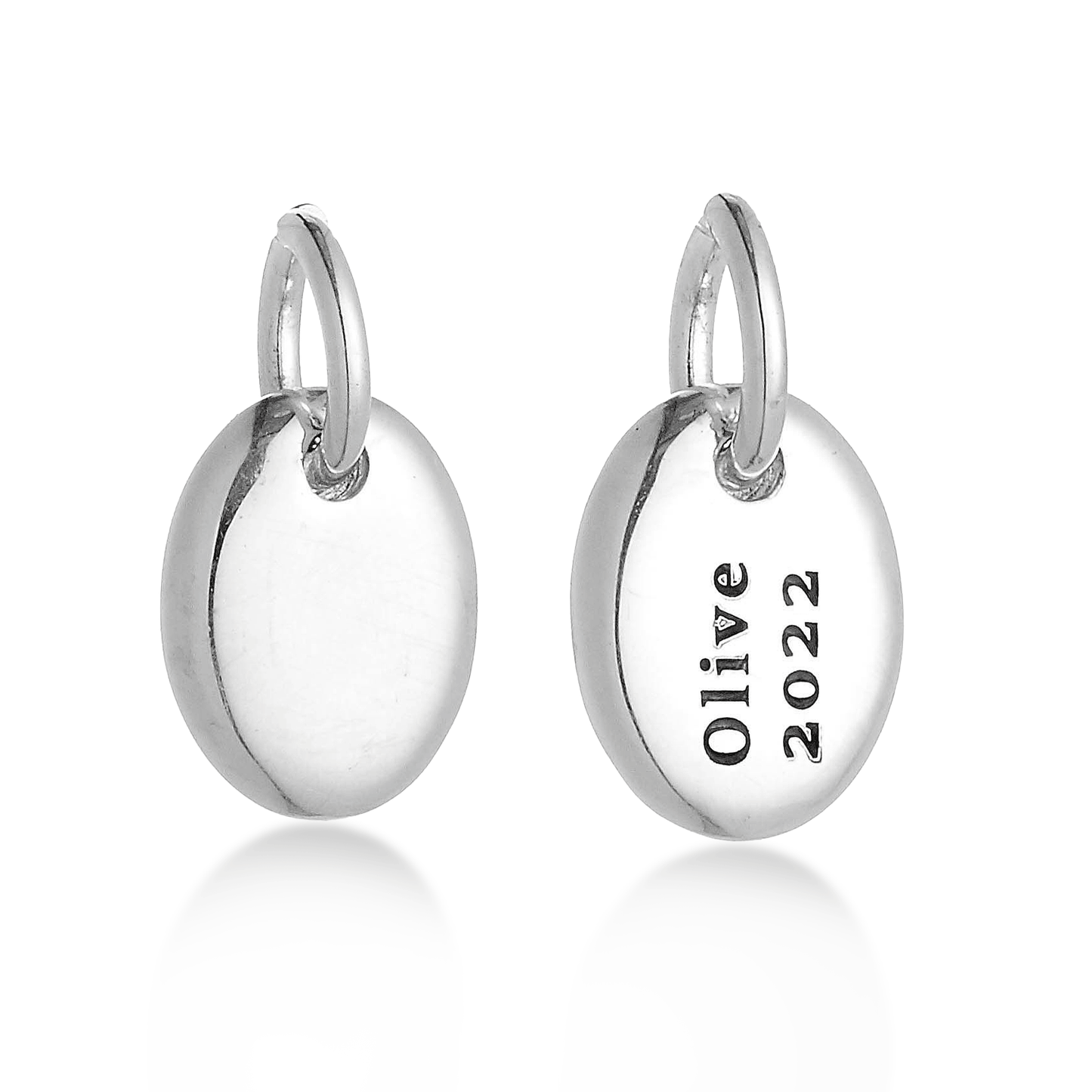Pebble Personalised Silver Charm