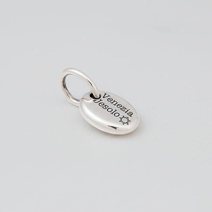 Pebble Personalised Silver Charm