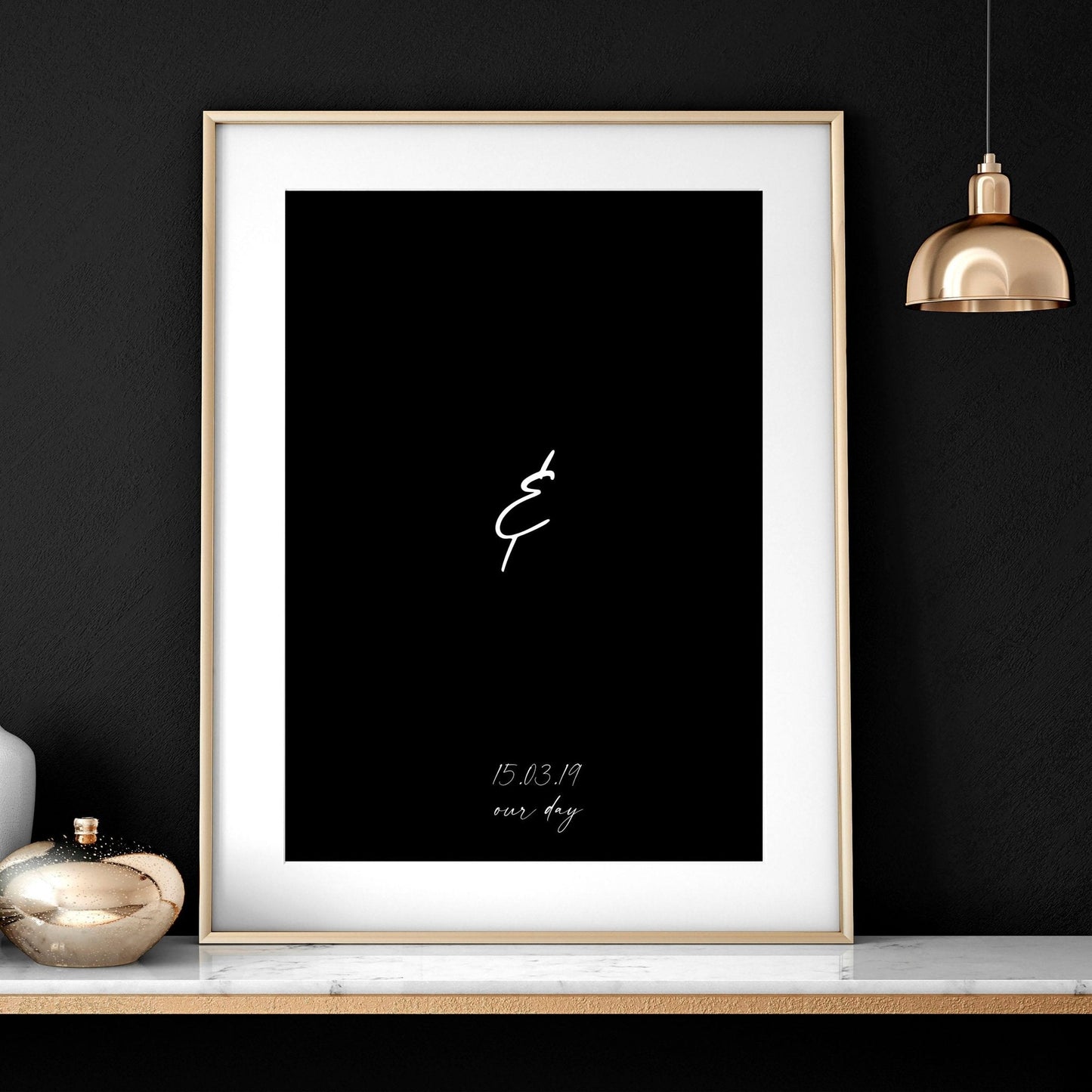 Anniversary gift for one year | set of 3 wall art prints