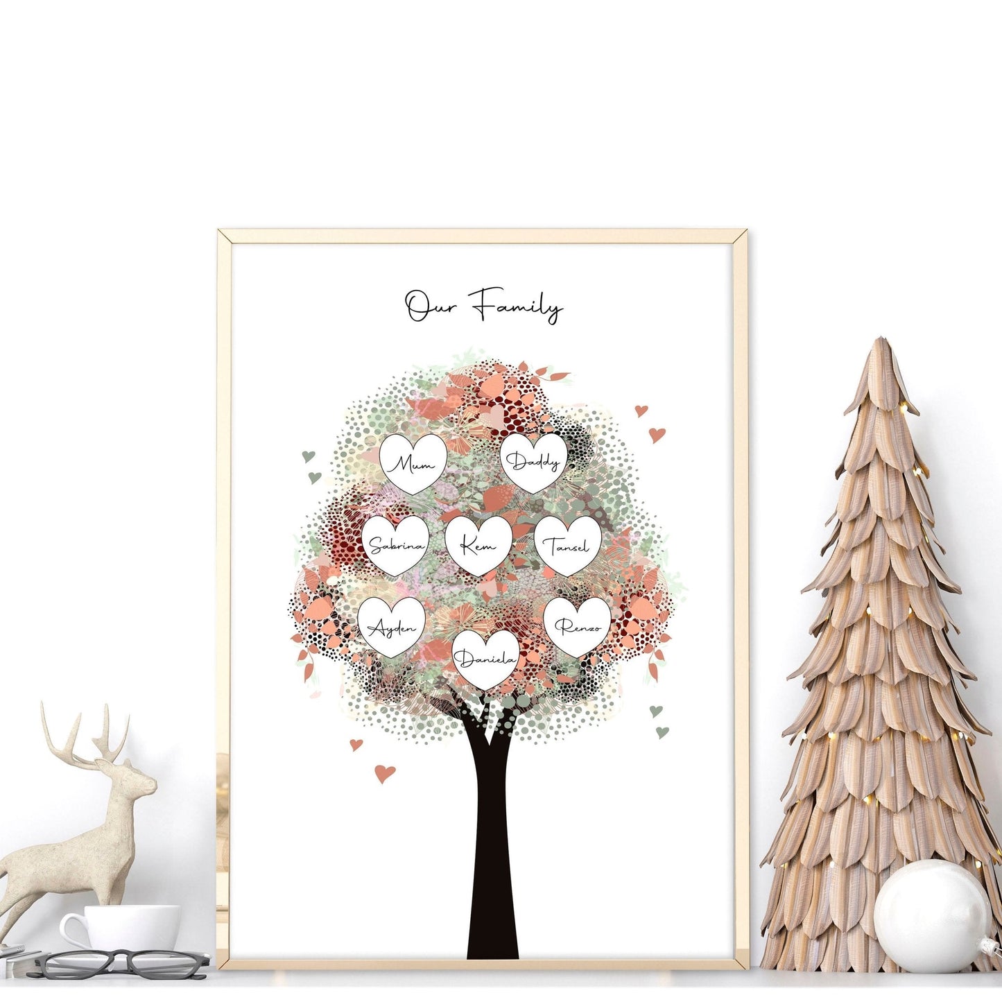 Personalised family tree gift | wall art print