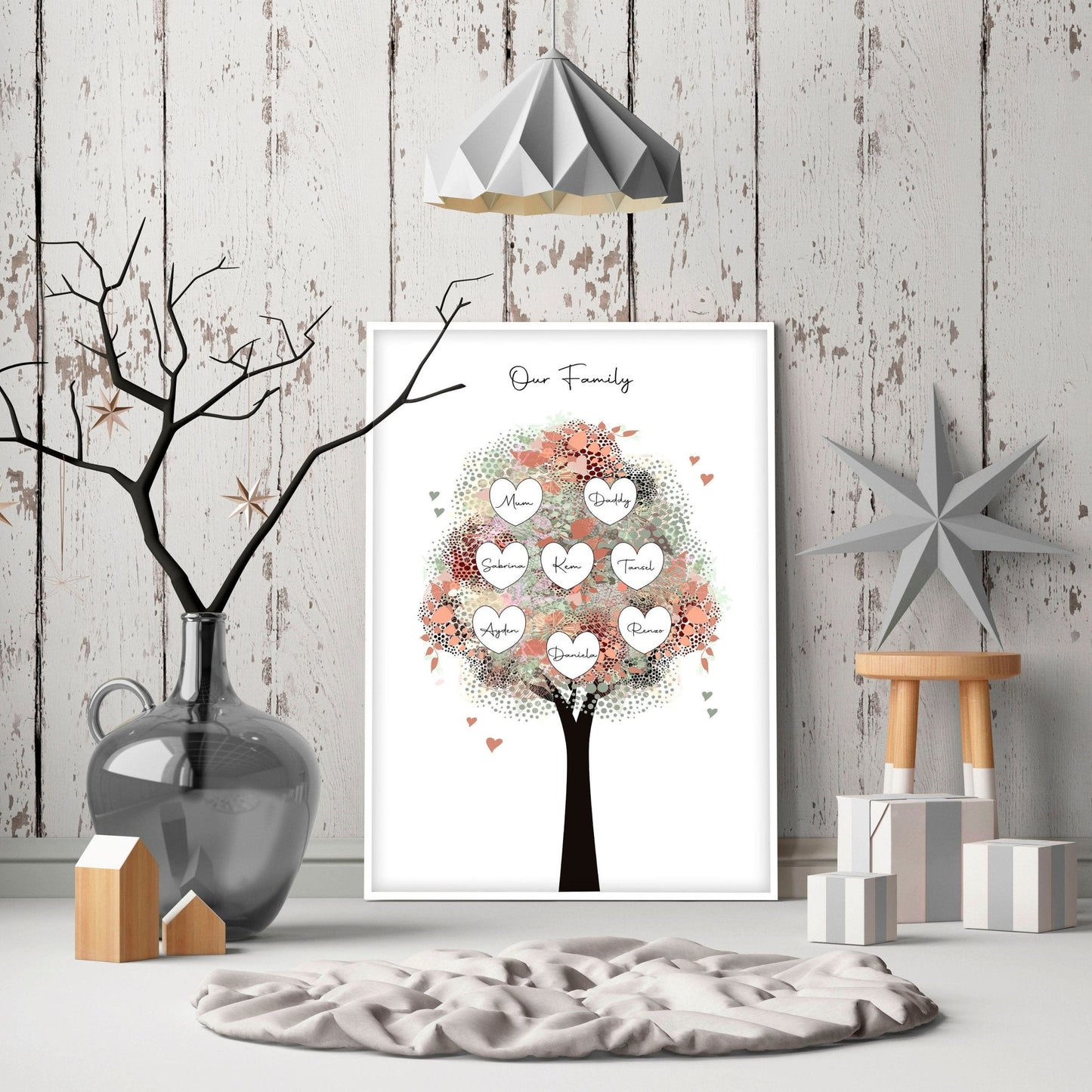 Personalised family tree gift | wall art print