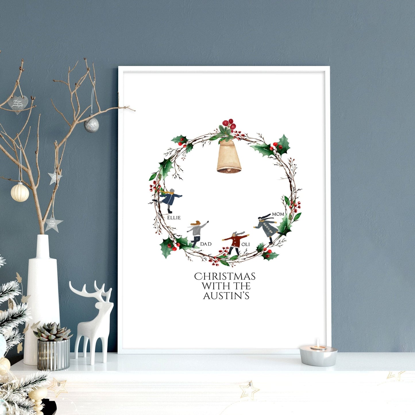 Personalized Christmas gifts for family | wall art print