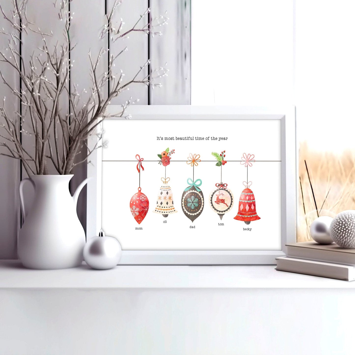 Custom family gifts for Christmas | wall art print