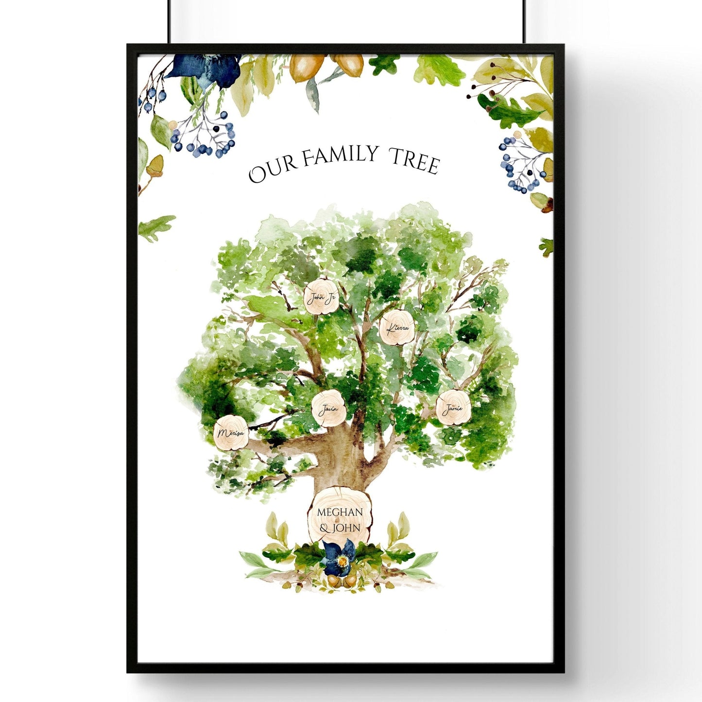 Personalised wall art Family Tree