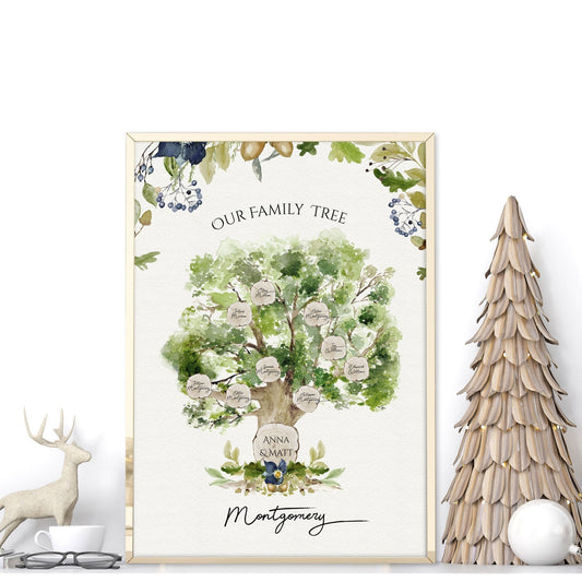 Personalised wall art Family Tree