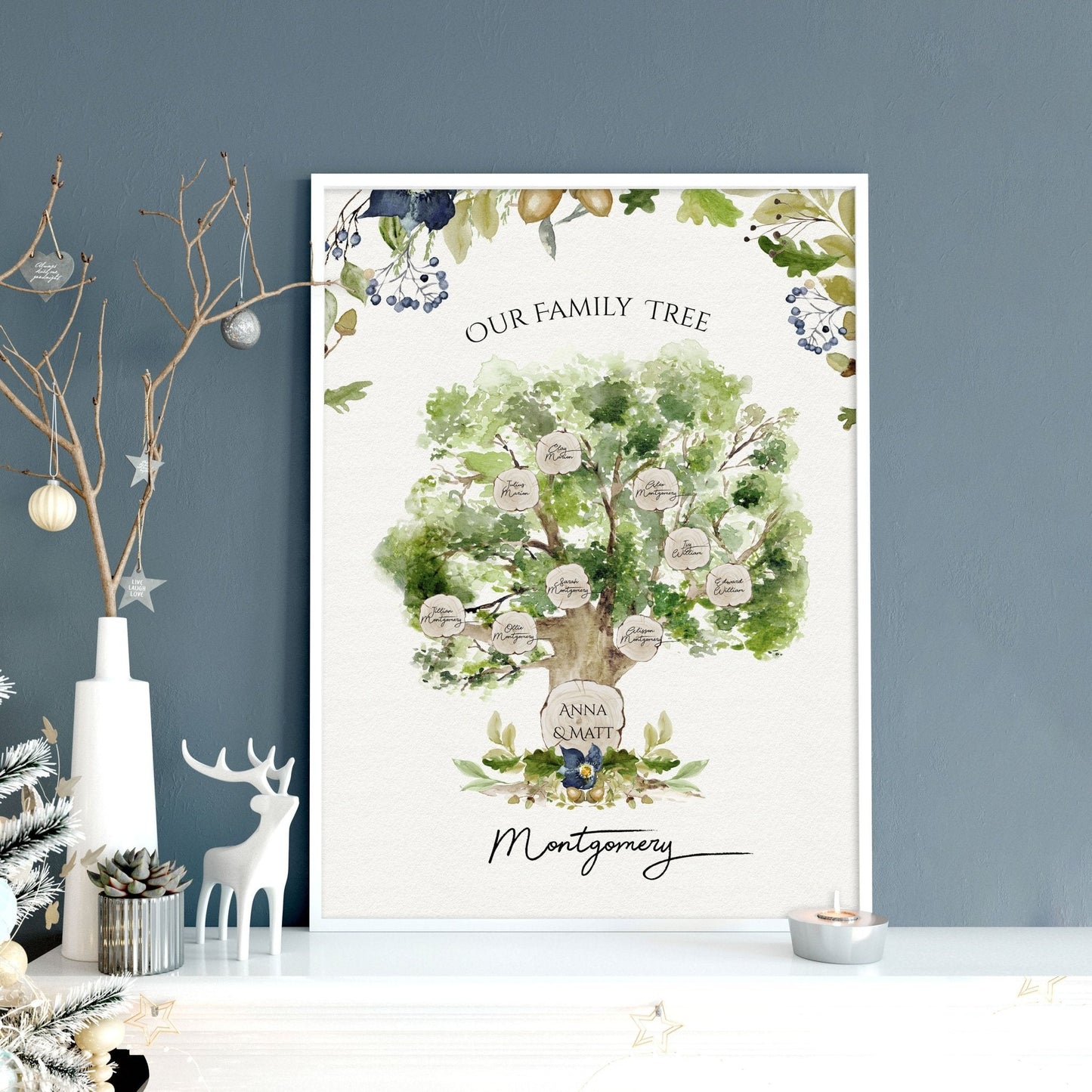 Personalised wall art Family Tree