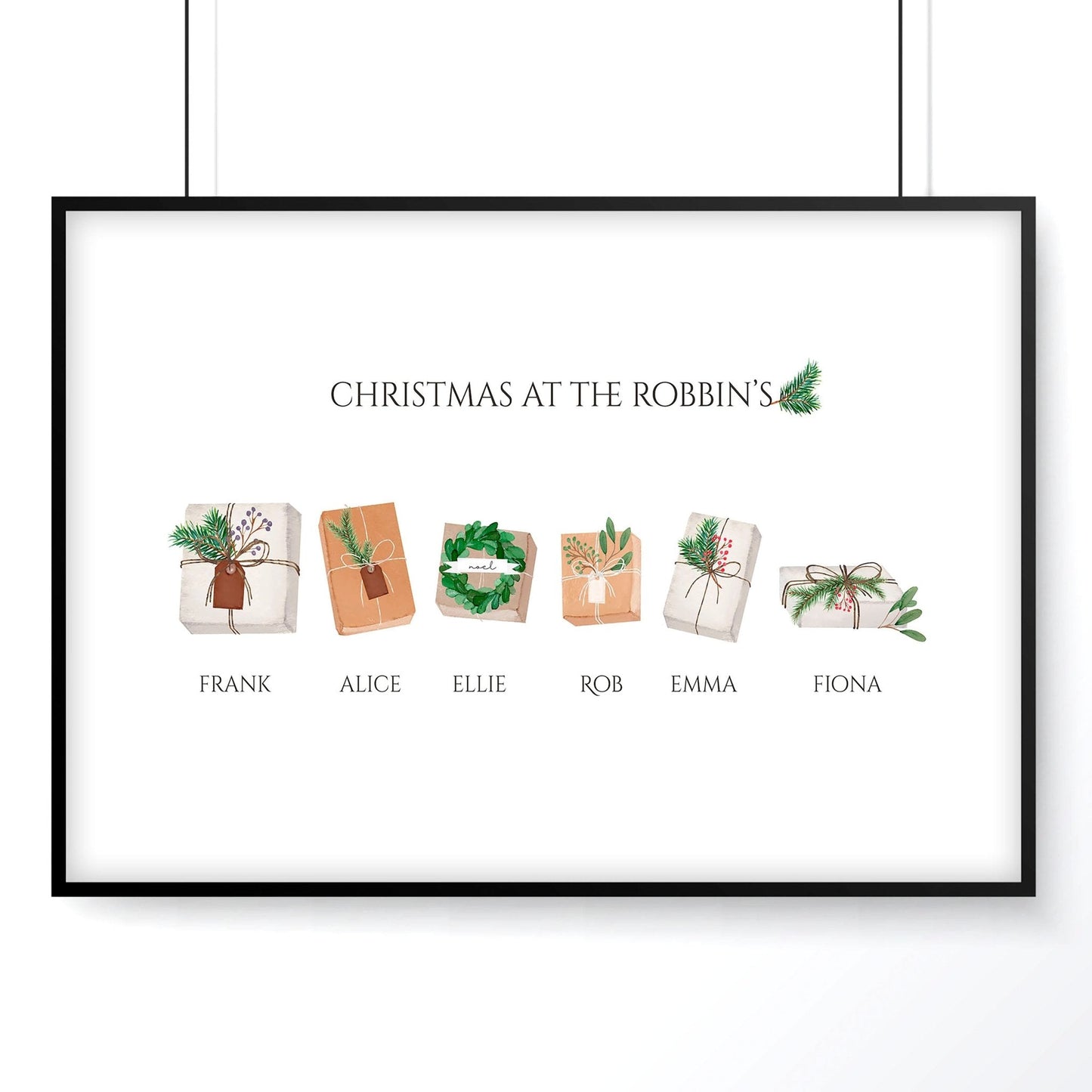 Mom and dad Christmas gifts | Custom Family wall art
