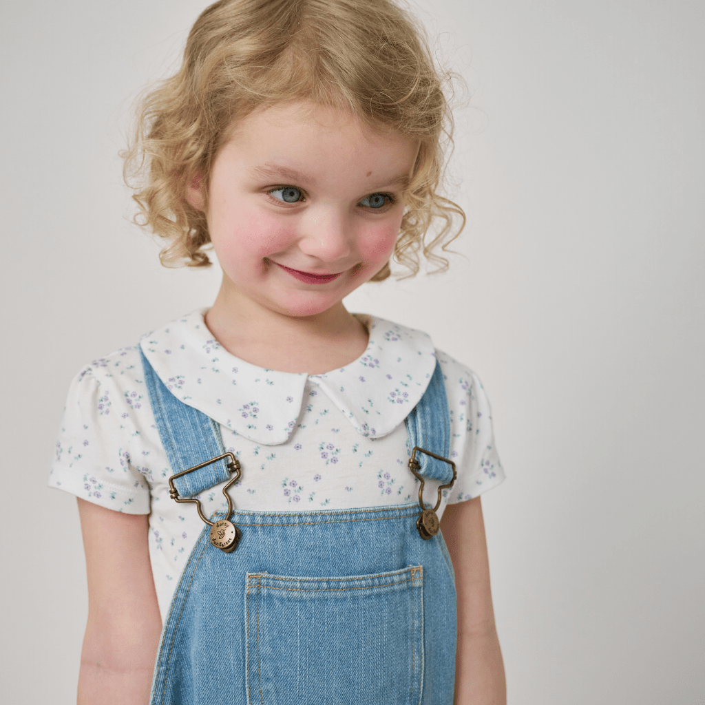 Peter Pan Short Sleeved T-Shirt - Purple Flower