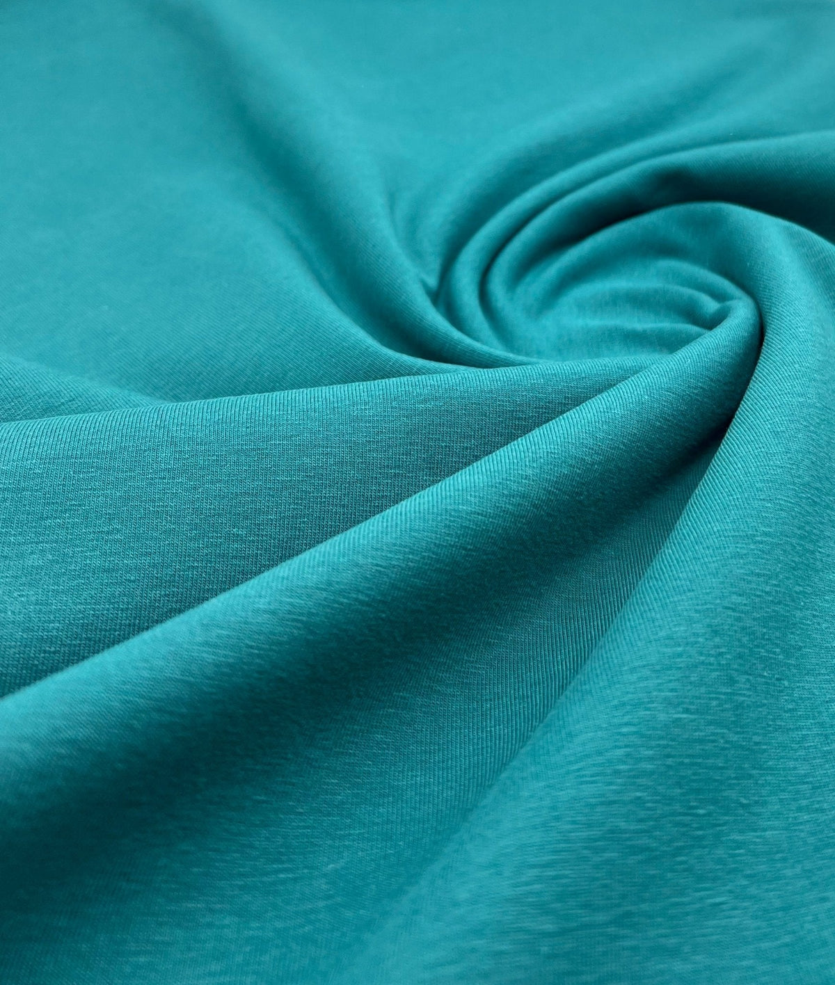 Petrol Green Cotton Stretch Jersey 240 GSM 92/8 Lycra 4 Way Stretch