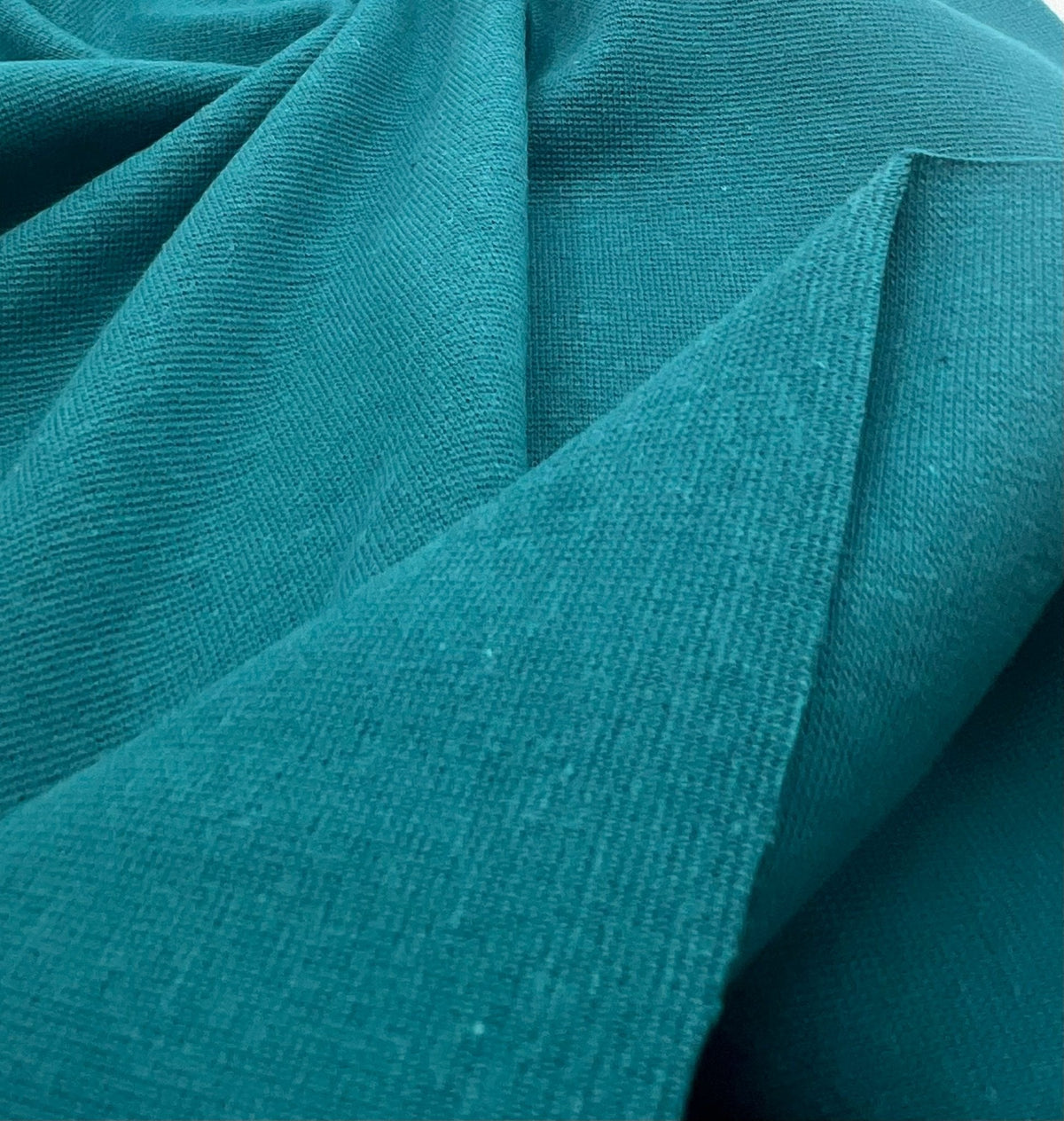 Petrol Green Jersey Cuffing Ribbing Fabric 270 GSM Cotton Knit 70cm Wide