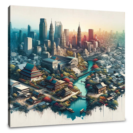 Architectural Symmetry Canvas