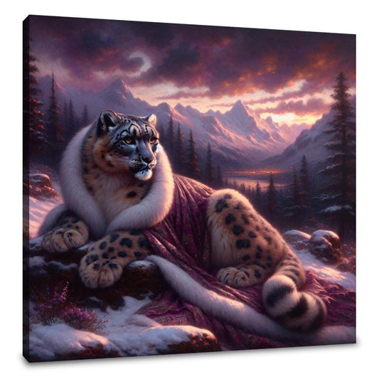 Dusk Majesty Snow Leopard Canvas