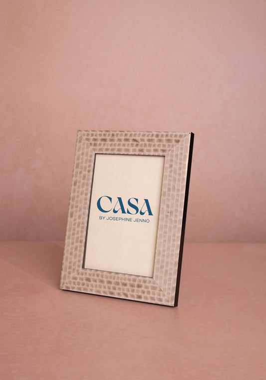 Grey Patterned Photo Frame 6x4"