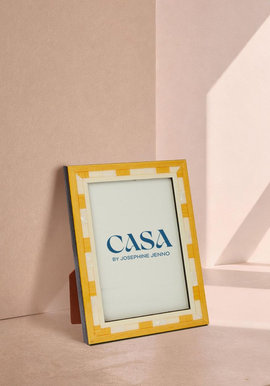 Valduga Marquetry Yellow Frame 6x4"