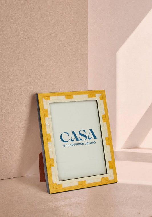 Valduga Marquetry Yellow Frame 6x4"