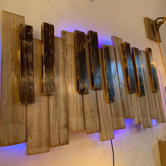 Piano Keyboard LED Wall Art