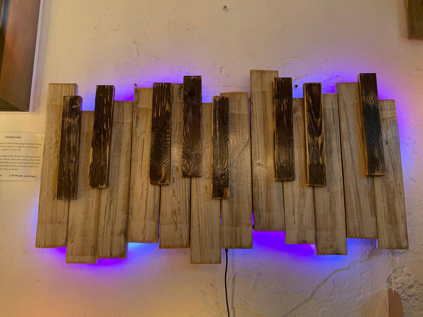 Piano Keyboard LED Wall Art