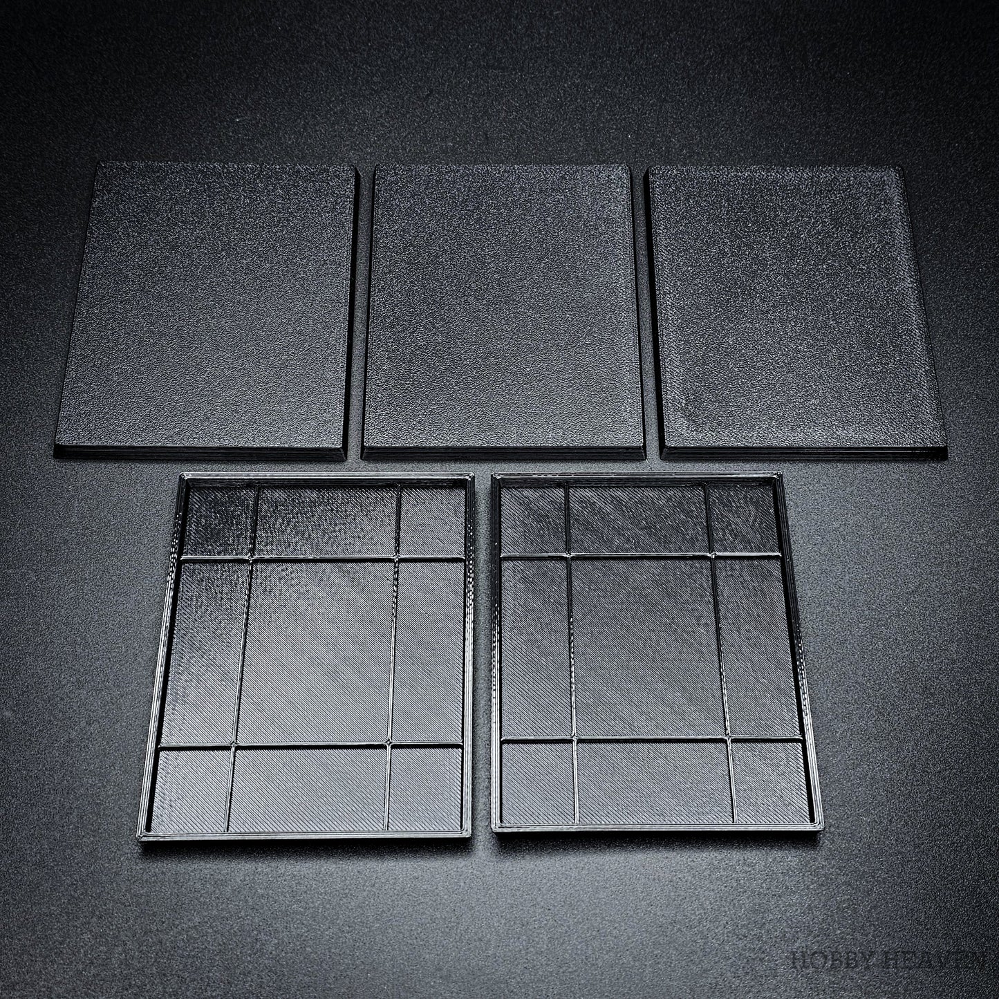100x75mm Rectangle Plain Plastic Bases 3D Print
