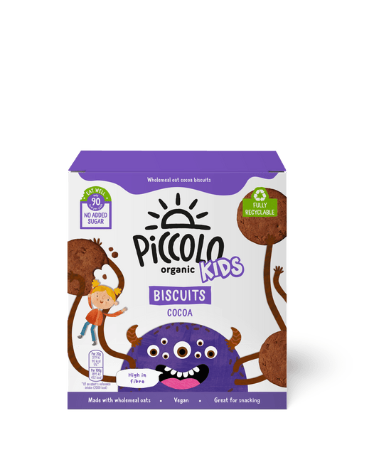 Piccolo Kids Cocoa Biscuits 100g Wholemeal Oat Snack