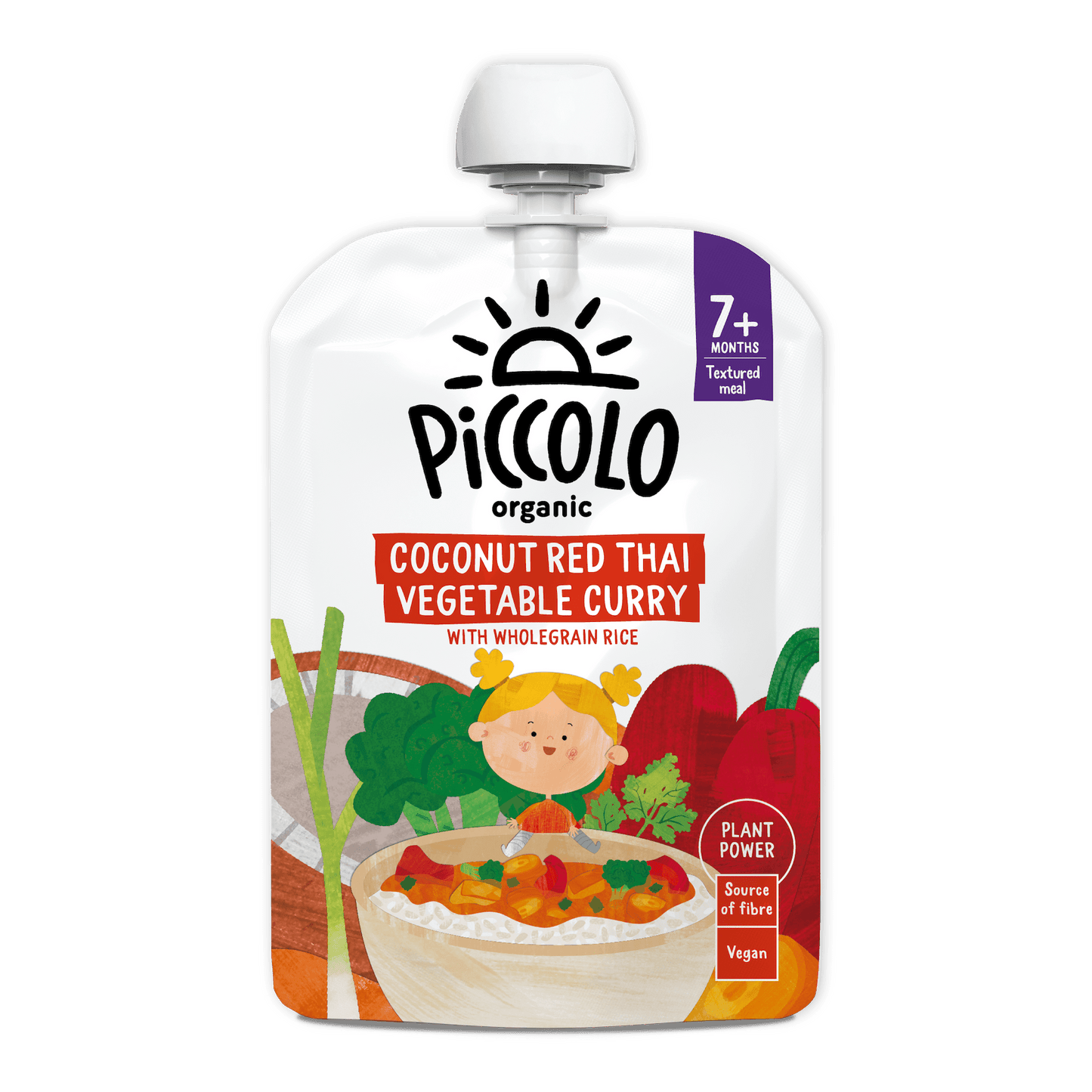 Piccolo Organic Coconut Red Thai Vegetable Curry 130g Baby Food 7m+