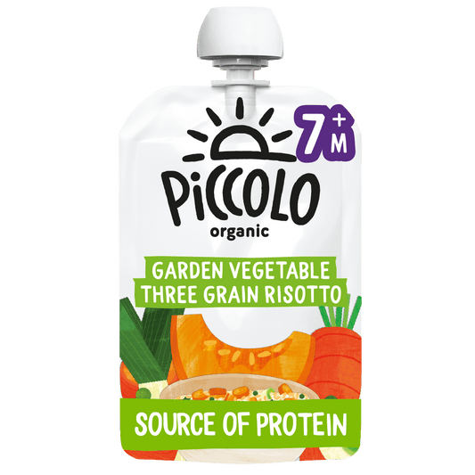 Piccolo Organic Garden Vegetables Three Grain Risotto 130g Baby Food 7m+