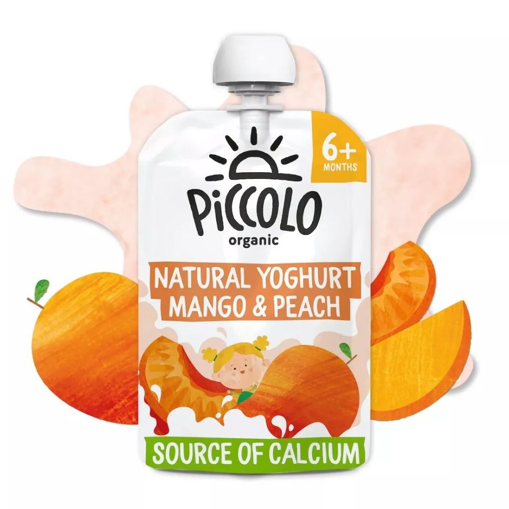 Piccolo Organic Natural Yoghurt Mango & Peach Baby Food 100g