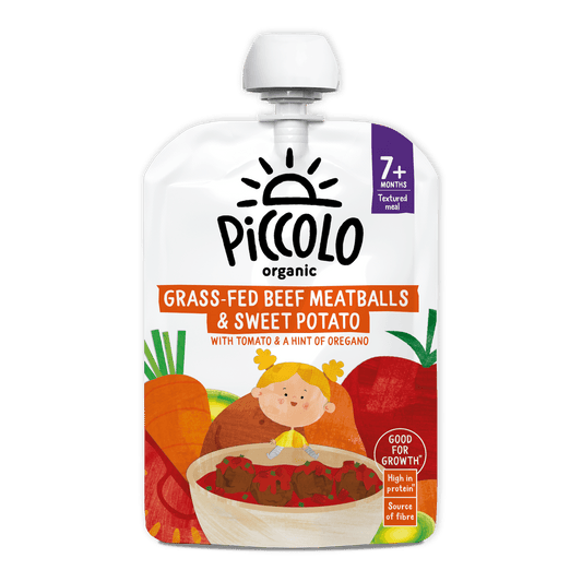 Piccolo Organic Sweet Potato & Beef Meatballs Baby Food 130g 7m+