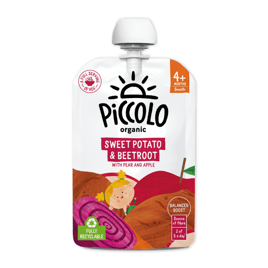 Piccolo Organic Sweet Potato Beetroot Pear & Apple Baby Food 100g