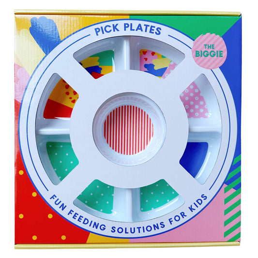 Pick Plates Biggie Divided Plate – 5 Compartment Kids Plate 29.5cm