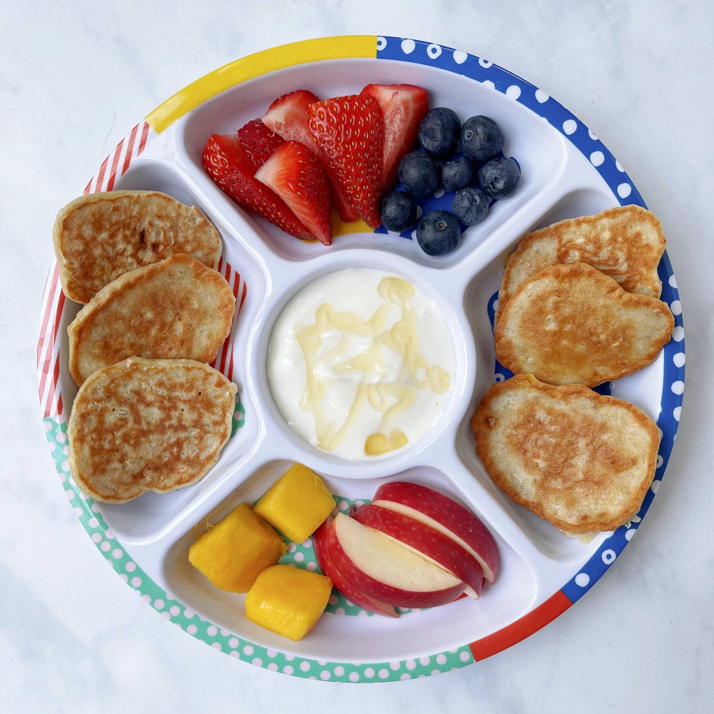 Pick Plates Midi Divided Plate – 5 Compartment Kids Plate 23cm