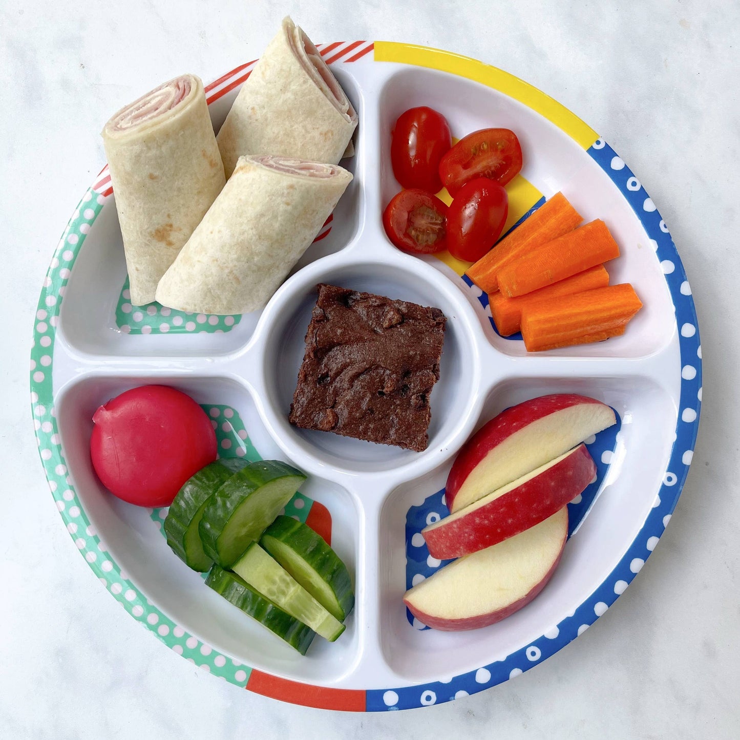 Pick Plates Midi Divided Plate – 5 Compartment Kids Plate 23cm