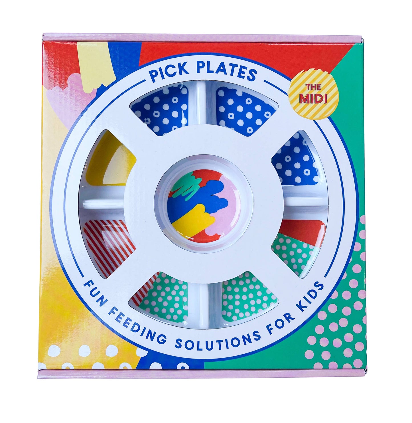 Pick Plates Midi Divided Plate – 5 Compartment Kids Plate 23cm