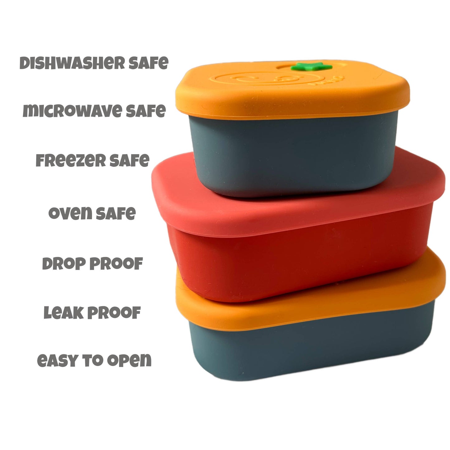 Pick Plates Pick Box Bento Silicone Lunch Box – 4 Compartment 750ml
