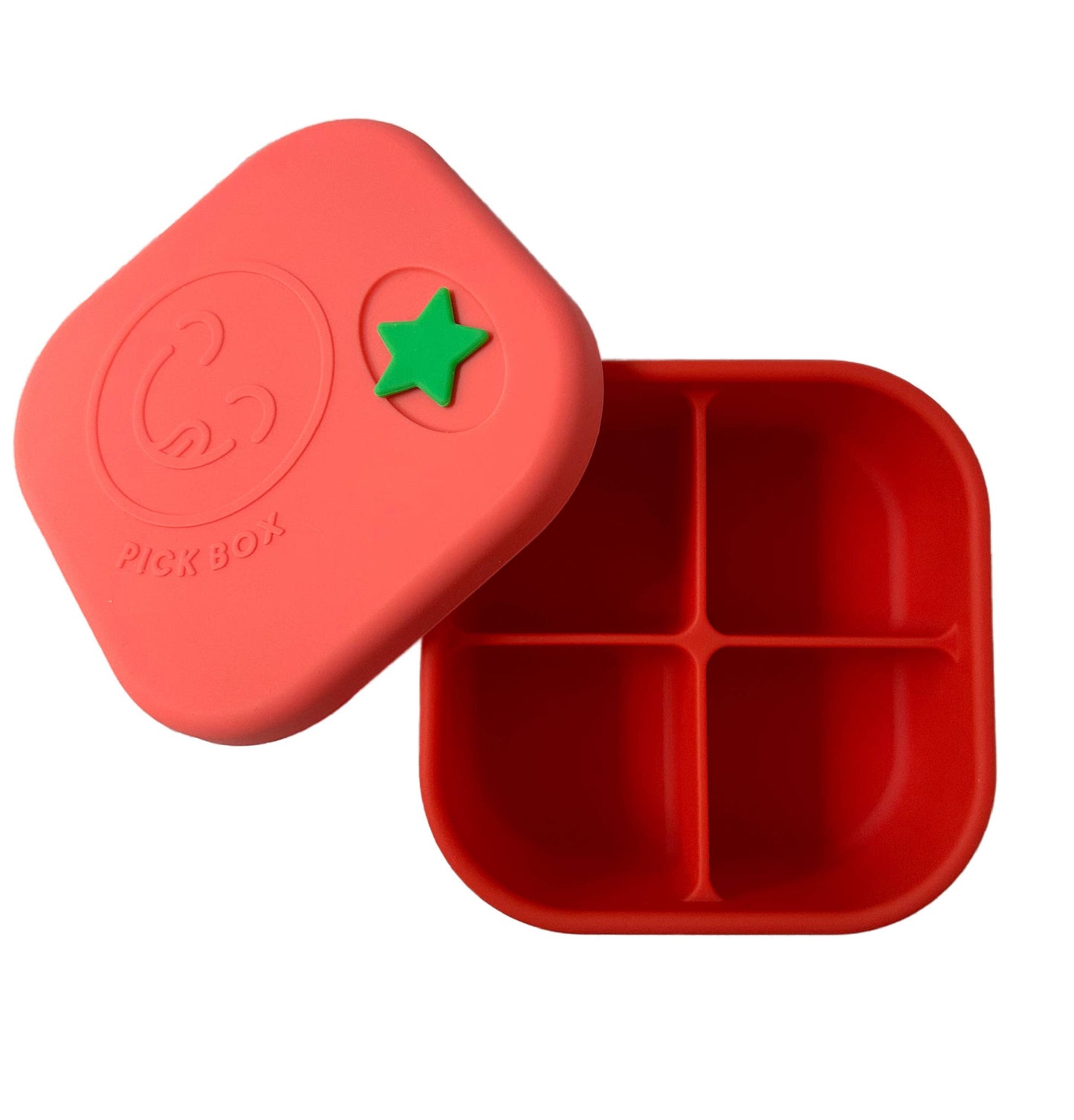 Pick Plates Pick Box Snack Silicone Snack Box – 4 Compartment 500ml