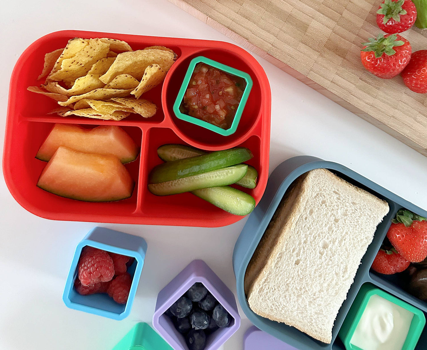 Pick Plates Pick & Dip Pots – Leakproof Silicone Dip Containers 3 Pack