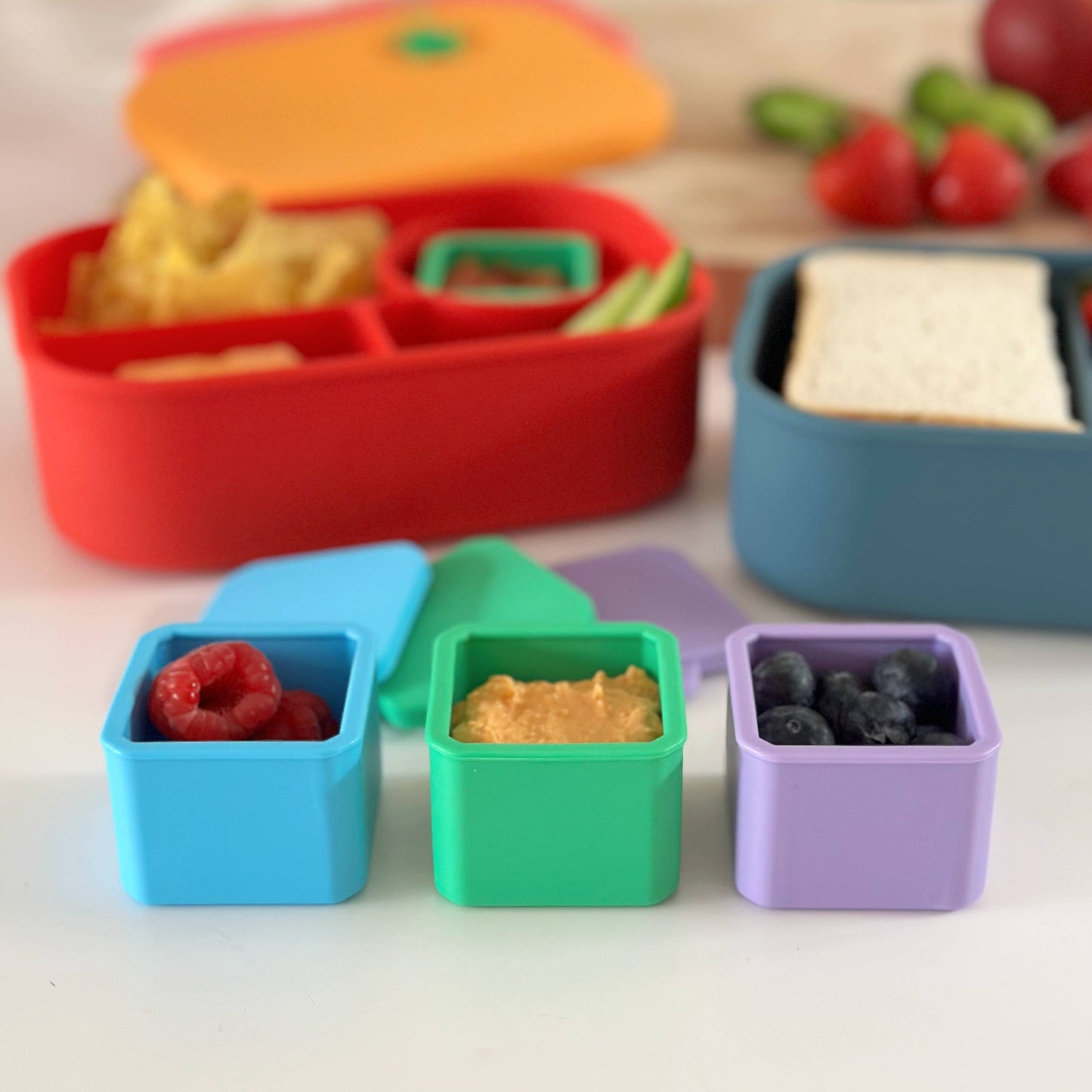 Pick Plates Pick & Dip Pots – Leakproof Silicone Dip Containers 3 Pack