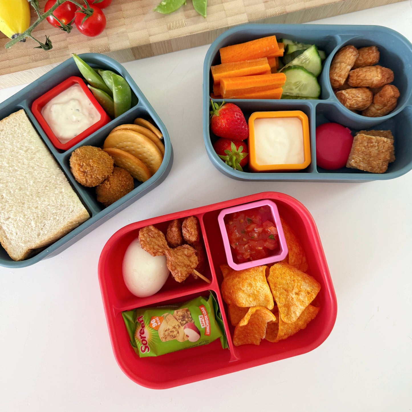 Pick Plates Pick & Dip Pots – Leakproof Silicone Dip Containers 3 Pack