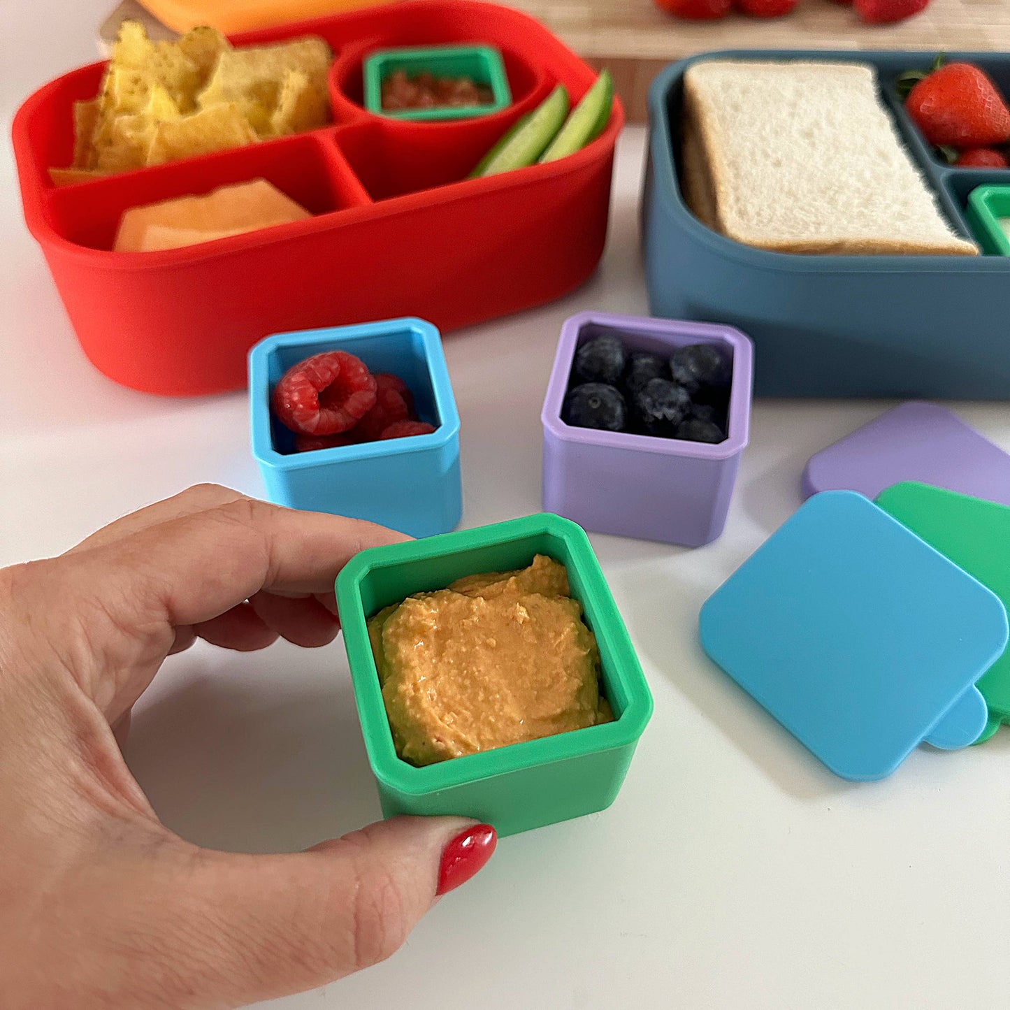 Pick Plates Pick & Dip Pots – Leakproof Silicone Dip Containers 3 Pack