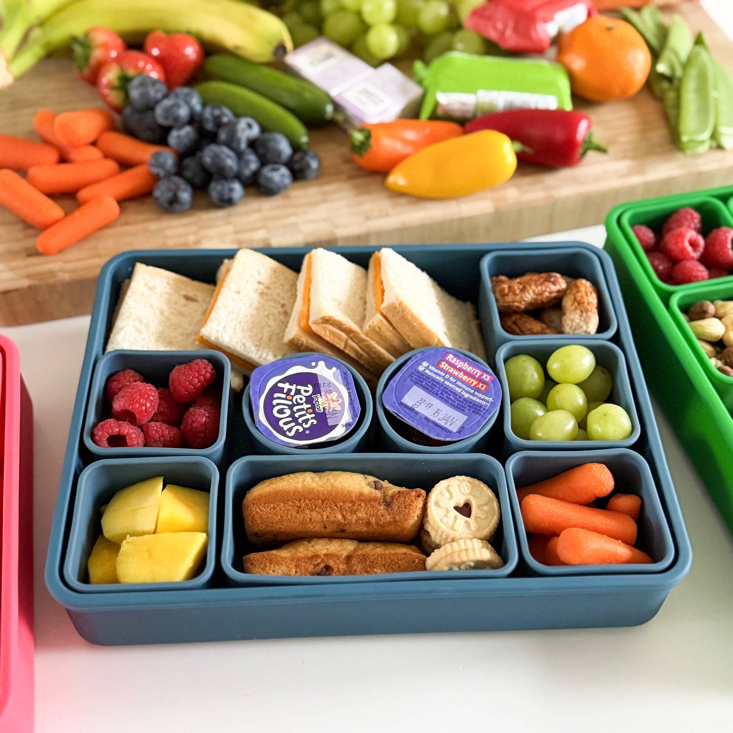 Pick Plates Snackle Box Silicone Snack Box – 10 Compartment Food Container