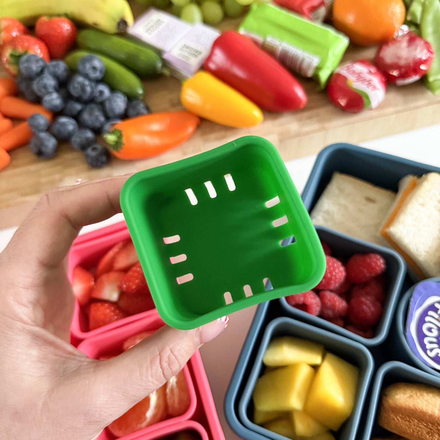 Pick Plates Snackle Box Silicone Snack Box – 10 Compartment Food Container