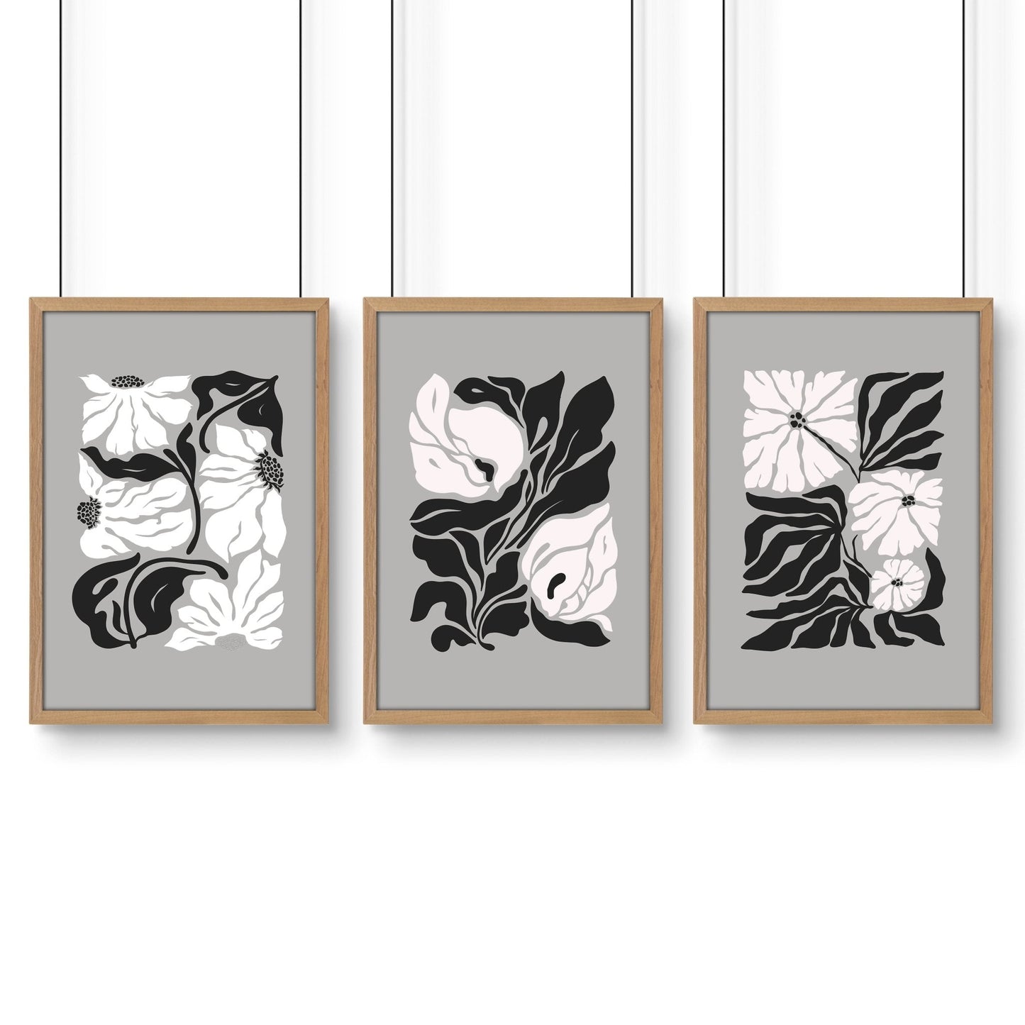 Pictures For Living Room | Set of 3 Botanical Wall art Prints