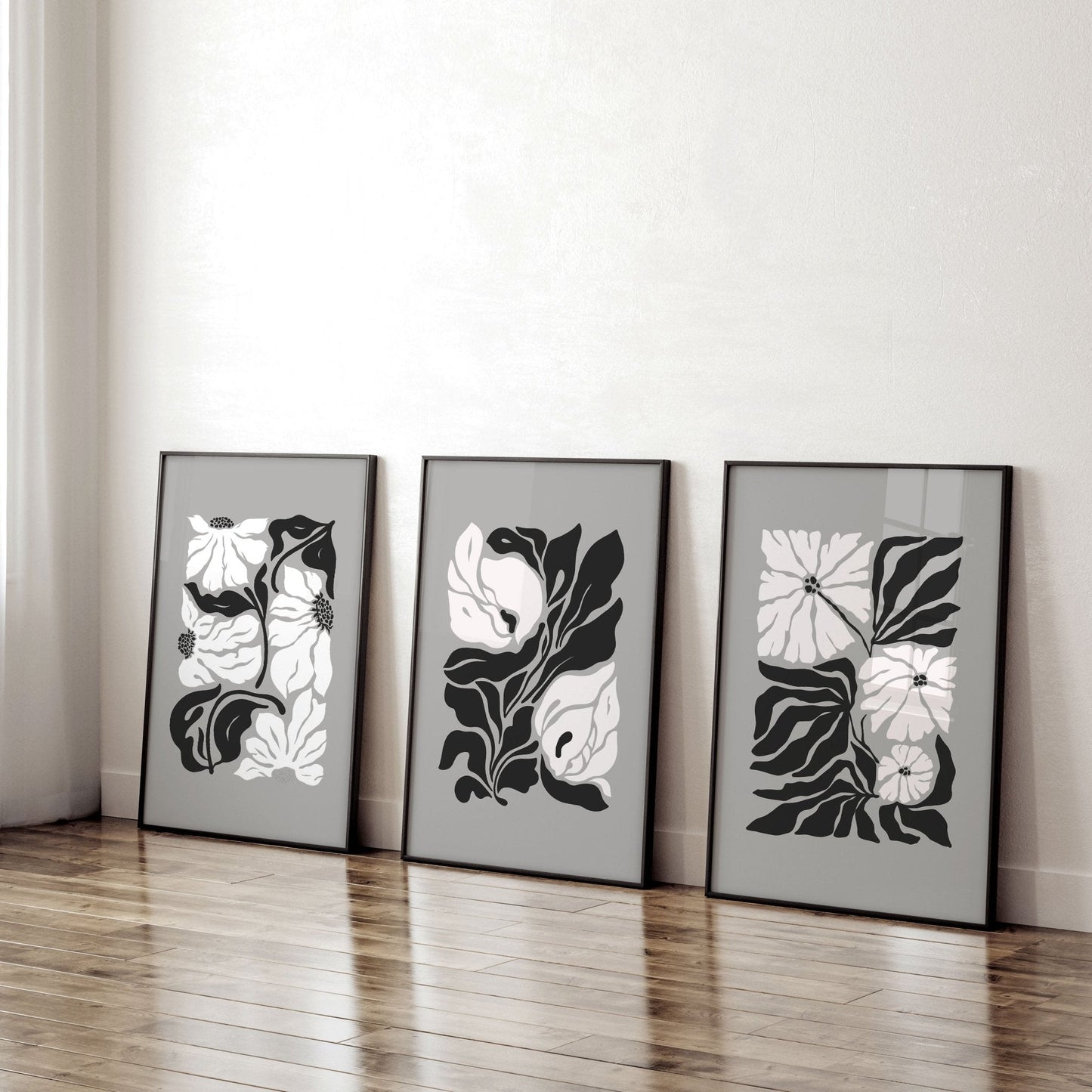 Pictures For Living Room | Set of 3 Botanical Wall art Prints