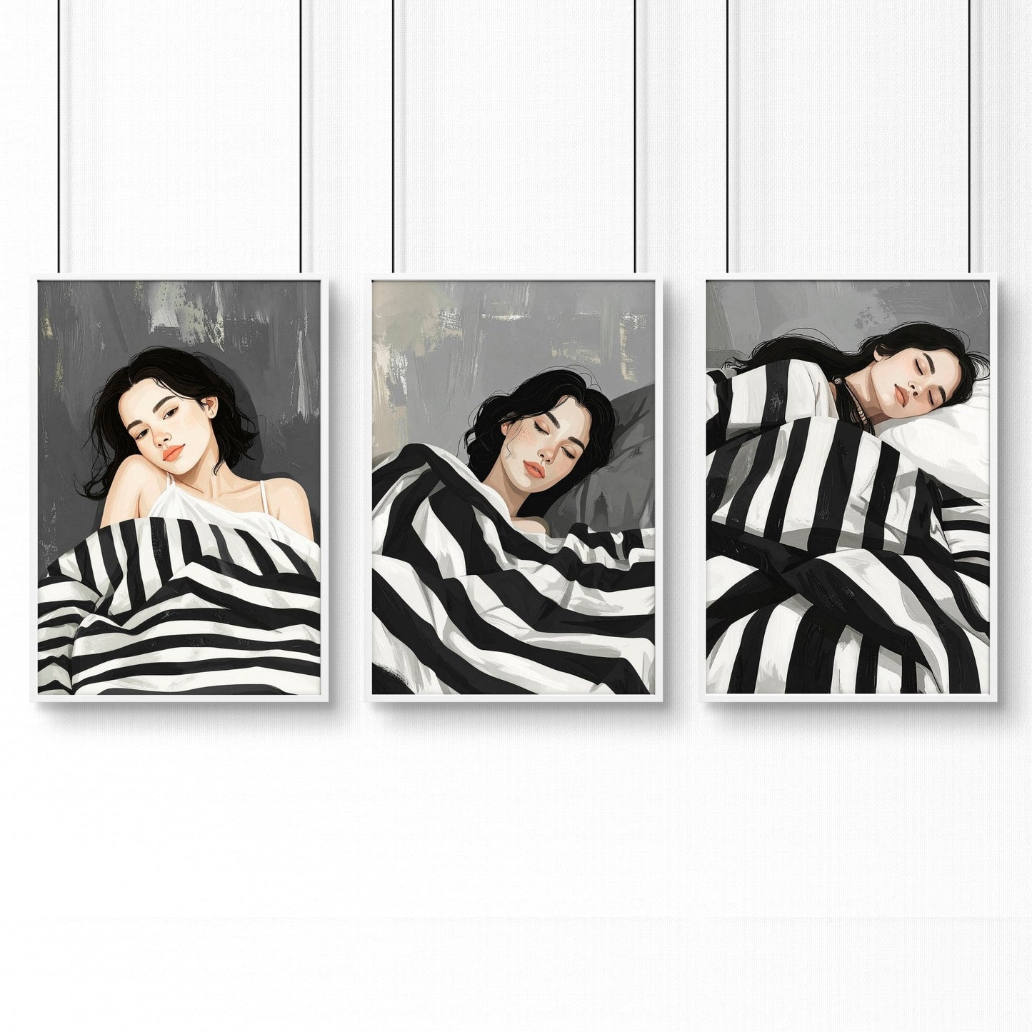 Pictures In Frames | Set of 3 Boho Women Wall art Prints