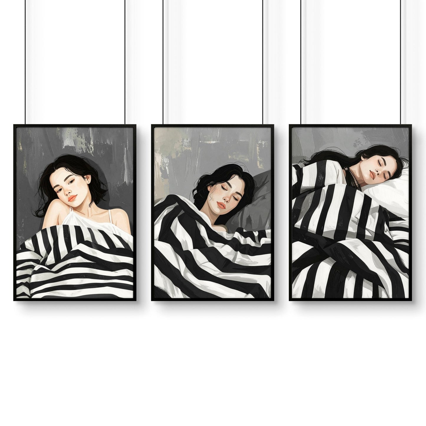 Pictures In Frames | Set of 3 Boho Women Wall art Prints