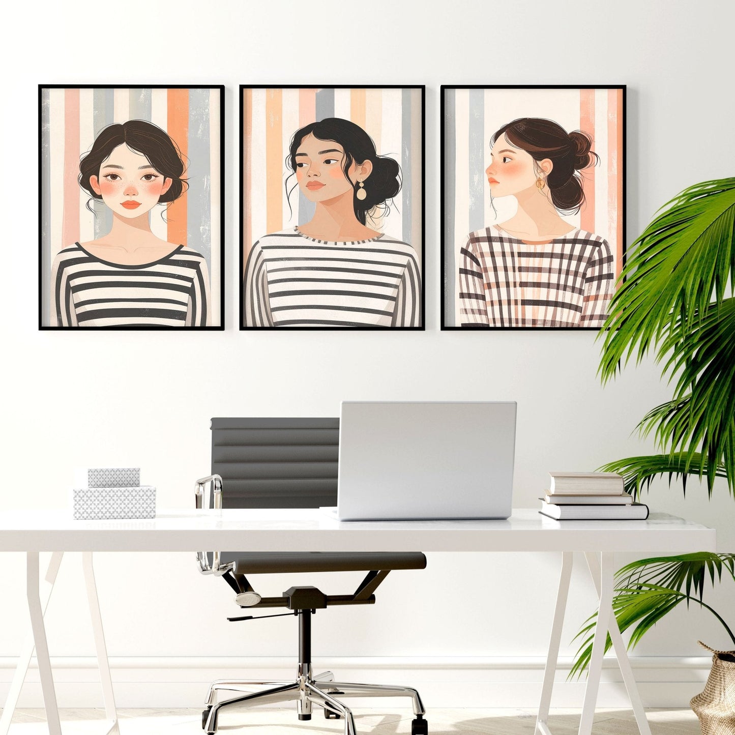 Pictures On Walls Gallery | Set of 3 Boho Women Wall art Prints