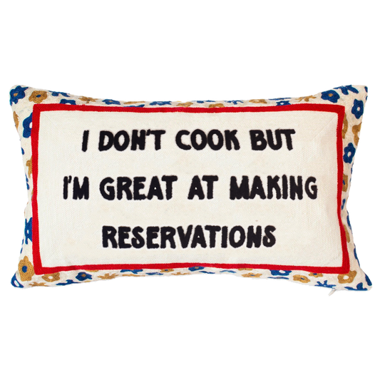 I Don't Cook Needlepoint Cushion