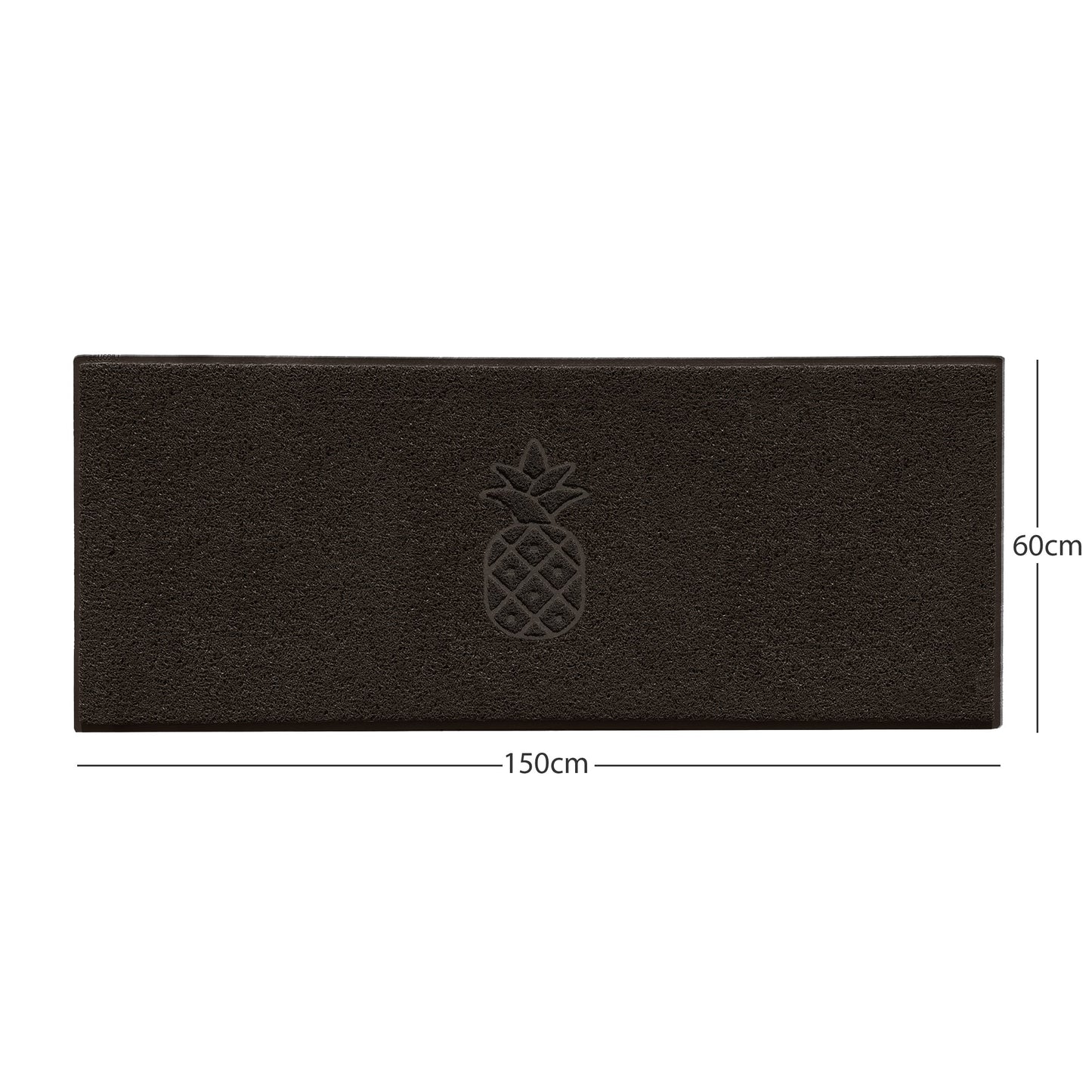 Embossed Pineapple Grey Spaghetti Door Mat
