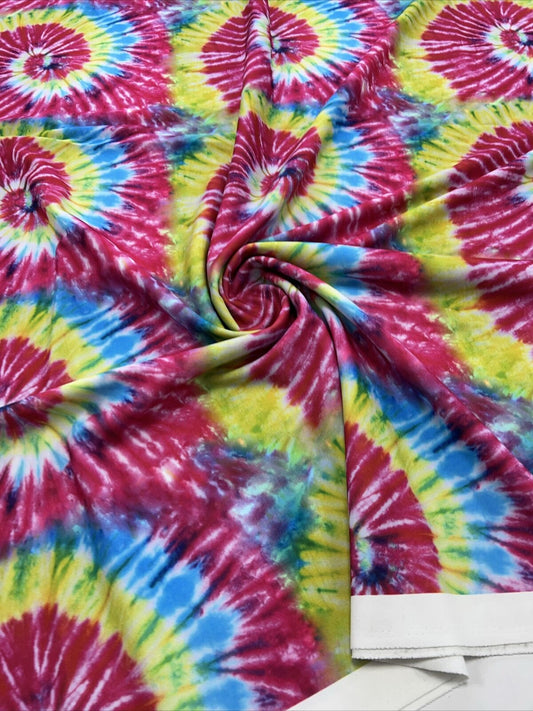 Coral Floral Printed Scuba Crepe Jersey Fabric 4 Way Stretch