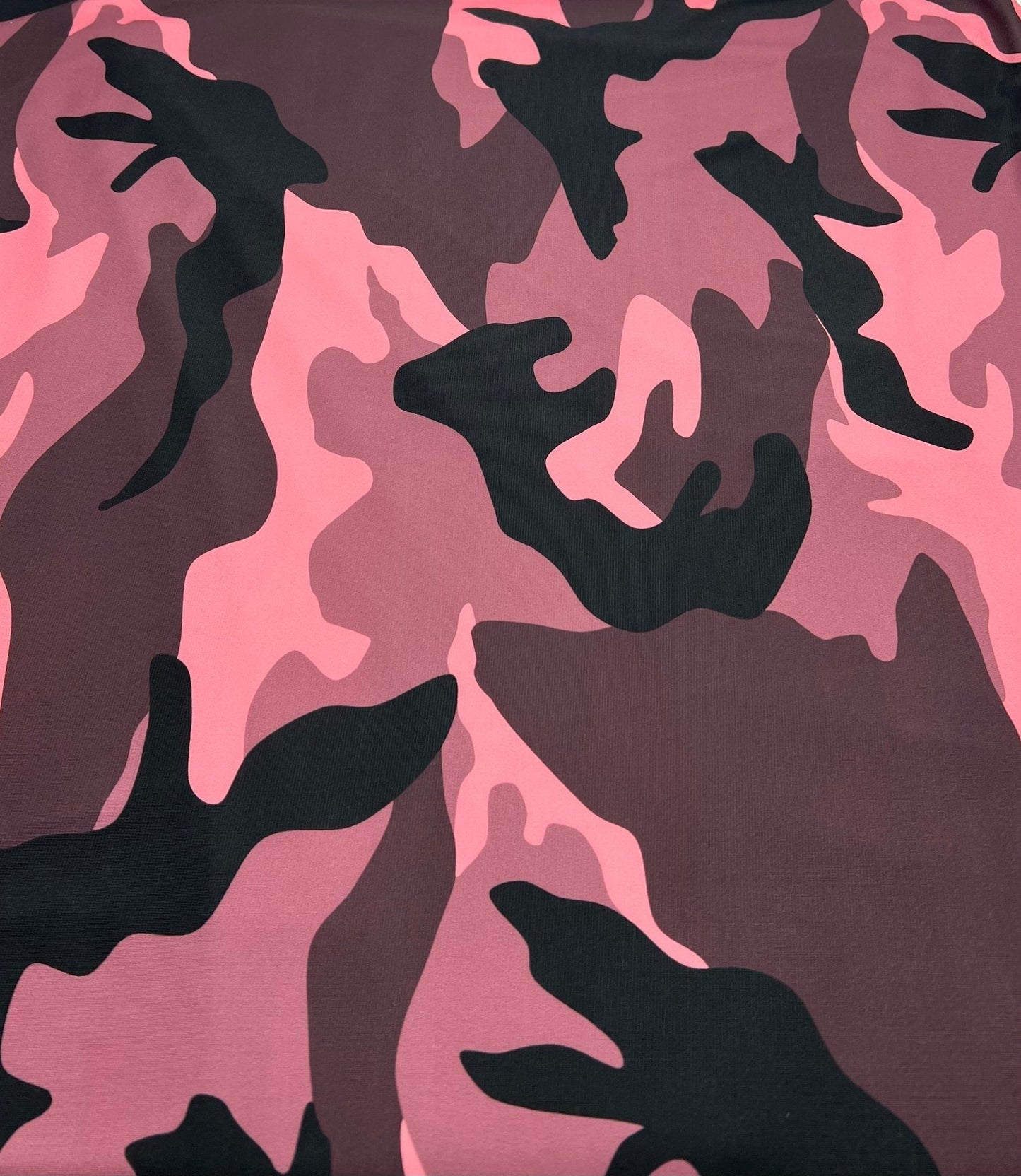 Pink Camo Print ITY Fabric 4 Way Stretch